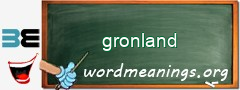 WordMeaning blackboard for gronland